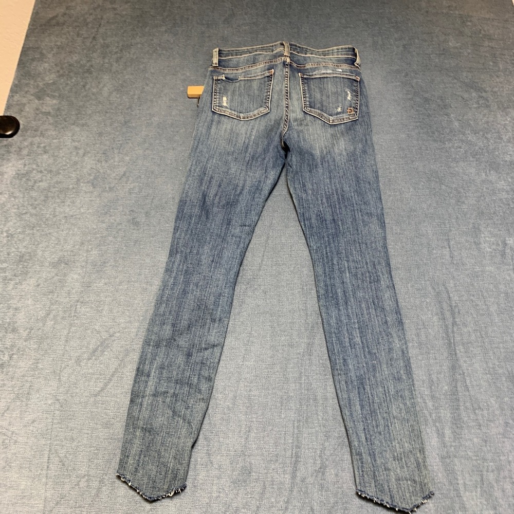 Fidelity Gwen High Rise Skinny Jeans Womens 26 Blue Denim Distressed Raw Hem